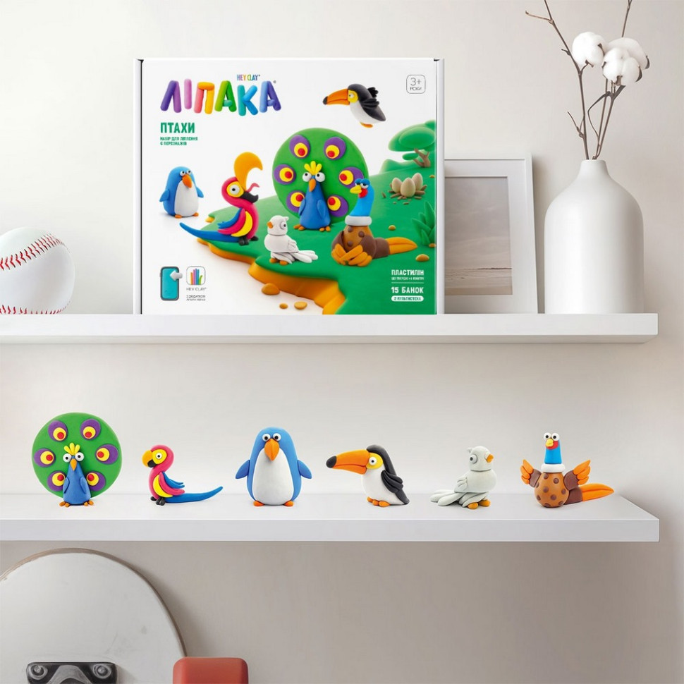 Меганабір пластиліну "Птахи" ЛІПАКА 15013-UA01 самостійно твердне Вінниця - фото 8
