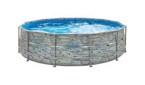 Бассейн каркасный 4.88х1.22м без фильтра. AZURO SWING Stone design Киев - изображение 4