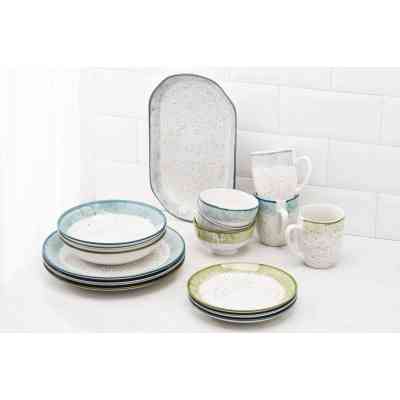 Тарілка Ardesto Siena, 19см, порцеляна, біло-сірий (AR2919SW) Вінниця