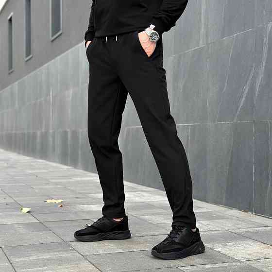 Чоловічі чорні штани демісезонні із софтшелу Pobedov Point Київ