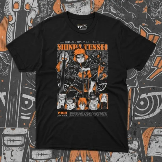 Футболка чоловіча з  принтом Наруто Pain Shinra Tensei Розмір 48 Дніпро