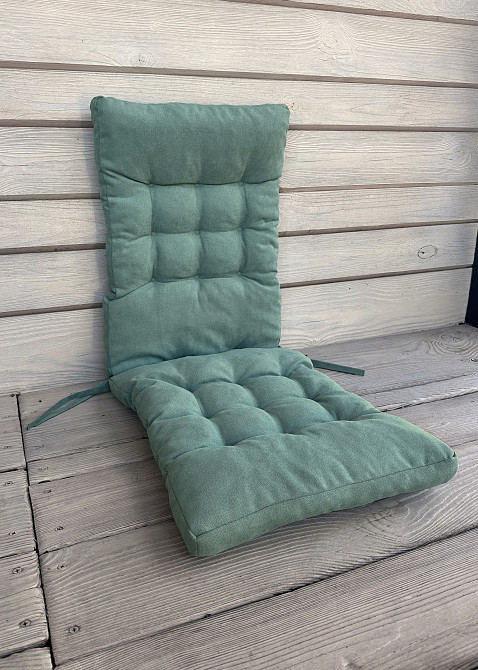 Подушка для стільців (40x120х7 см) подвійна Decorator Соро колір бірюзовий 84-109 Київ - фото 2