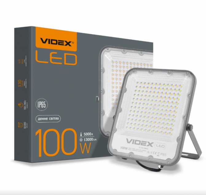 LED Прожектор 100W 5000К 220V VL-F2-1005G Videx Житомир - изображение 1