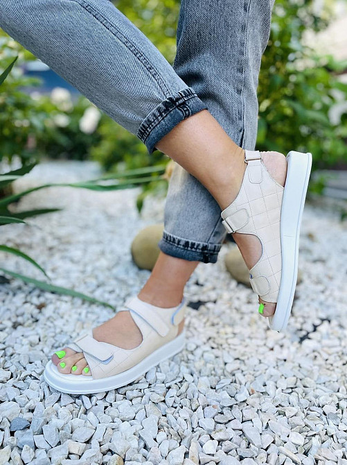 No brend Босоніжки жіночі 19-1 бежеві (літо, шкіра натуральна) (5082) Коломыя - изображение 7