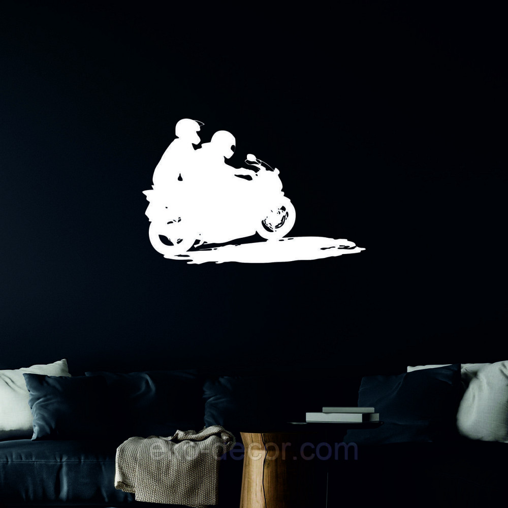 Декоративное настенное Панно «Мотоцыкл с коляской» Декор на стену 90*58 см, Белый Киев - изображение 3