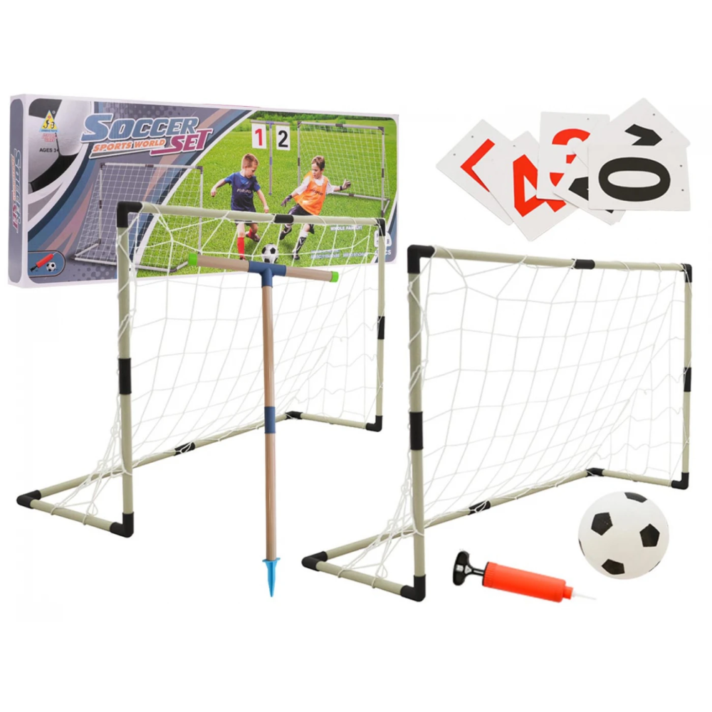 Врата футбольные детские Ramiz JB8885D 64 x 97 x 34, черно-белые Киев - изображение 1