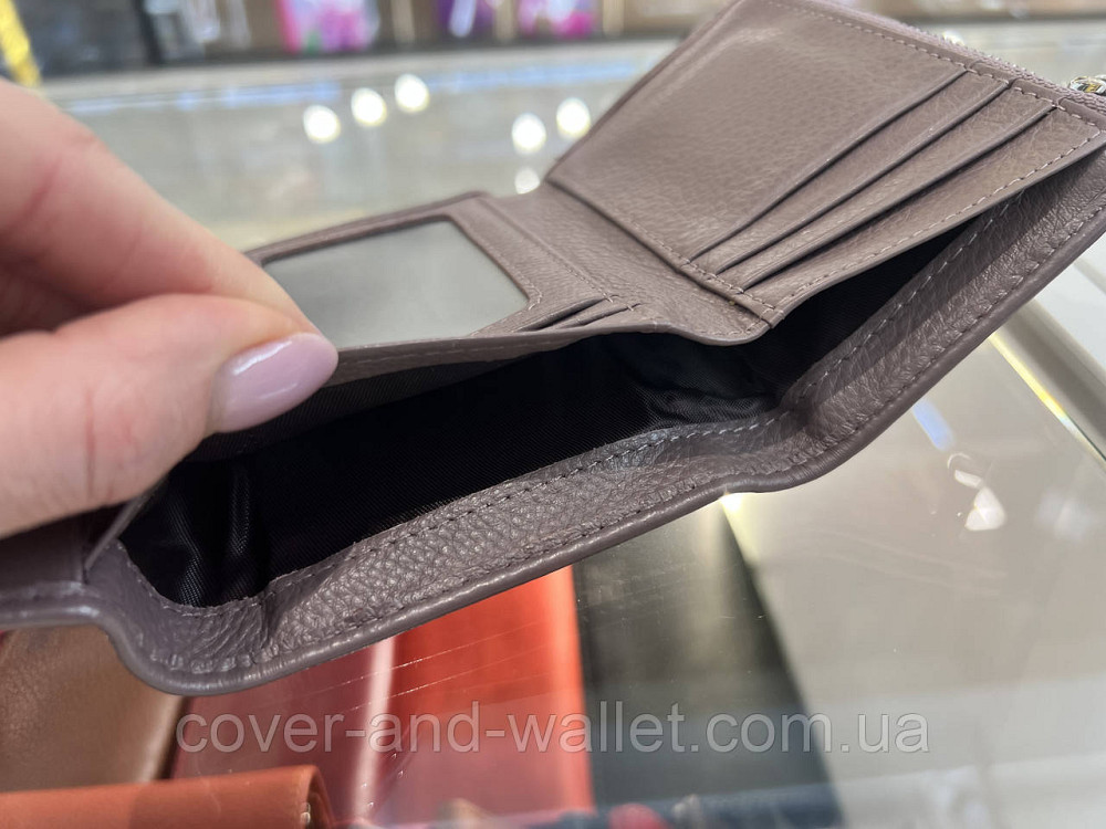 Темно-розовый женский кошелек маленького размера из натуральной кожи на магните Helen Verde Киев - изображение 14