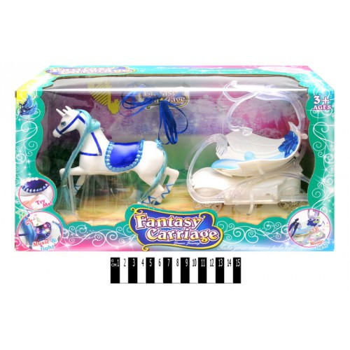 Карета  з коником (озвучена з муз. та світ. ефект.) ( коробка) SМ3005 р.37*22*14 см, шт Київ - фото 1