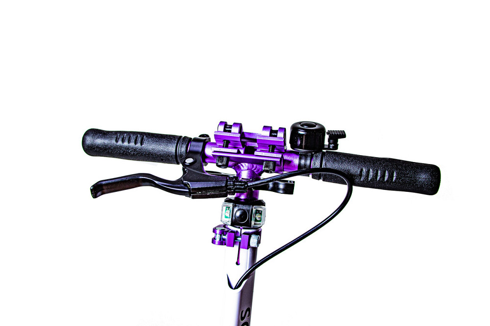 Дитячий самокат Scale Sports SS-23 + ліхтарик + дзвіночок. Дискове гальмо. Передній амортизатор. Фіол Одеса - фото 4