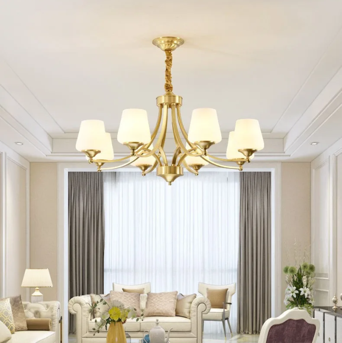 Світлодіодна люстра Дзвін 5027 (Золота) 8 плафонів Вінниця - фото 2