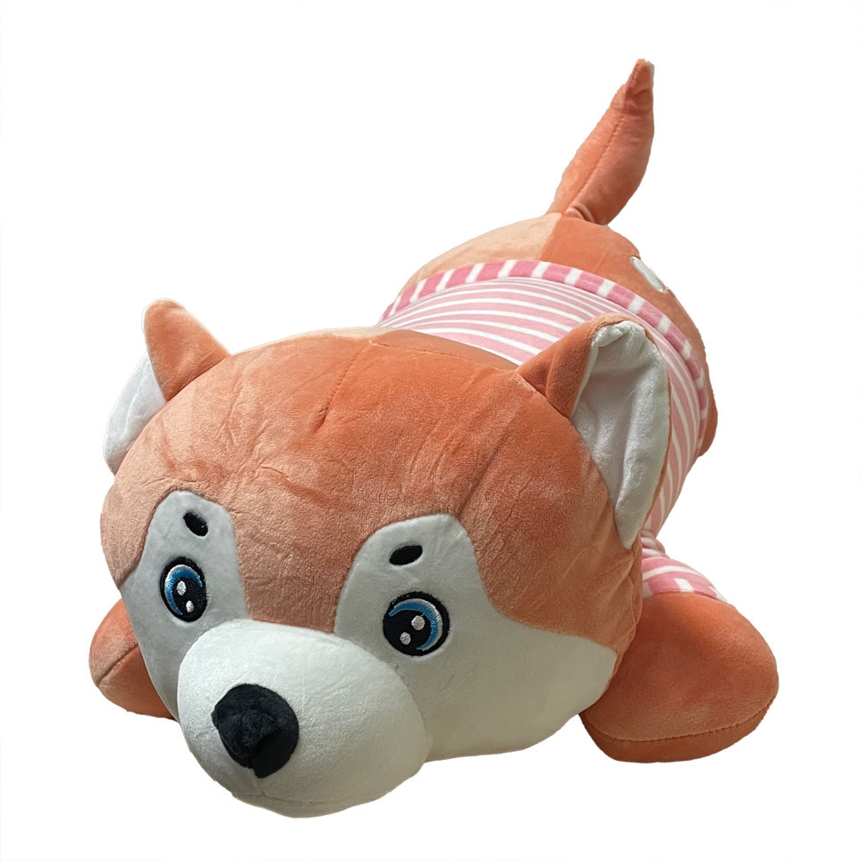 Дитяча м'яка іграшка "Собачка" L1124(Peach) іграшка з пледом, розмір 60 см Вінниця - фото 1