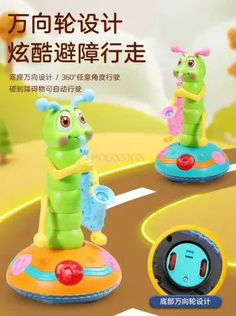 Детская музыкальная игрушка Гусеница-саксофонист 25 см, на батарейках, Music Twisted Worm Коломыя