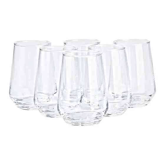 Набір склянок 6 штук по 390 мл скляний прозорий HP558 Київ