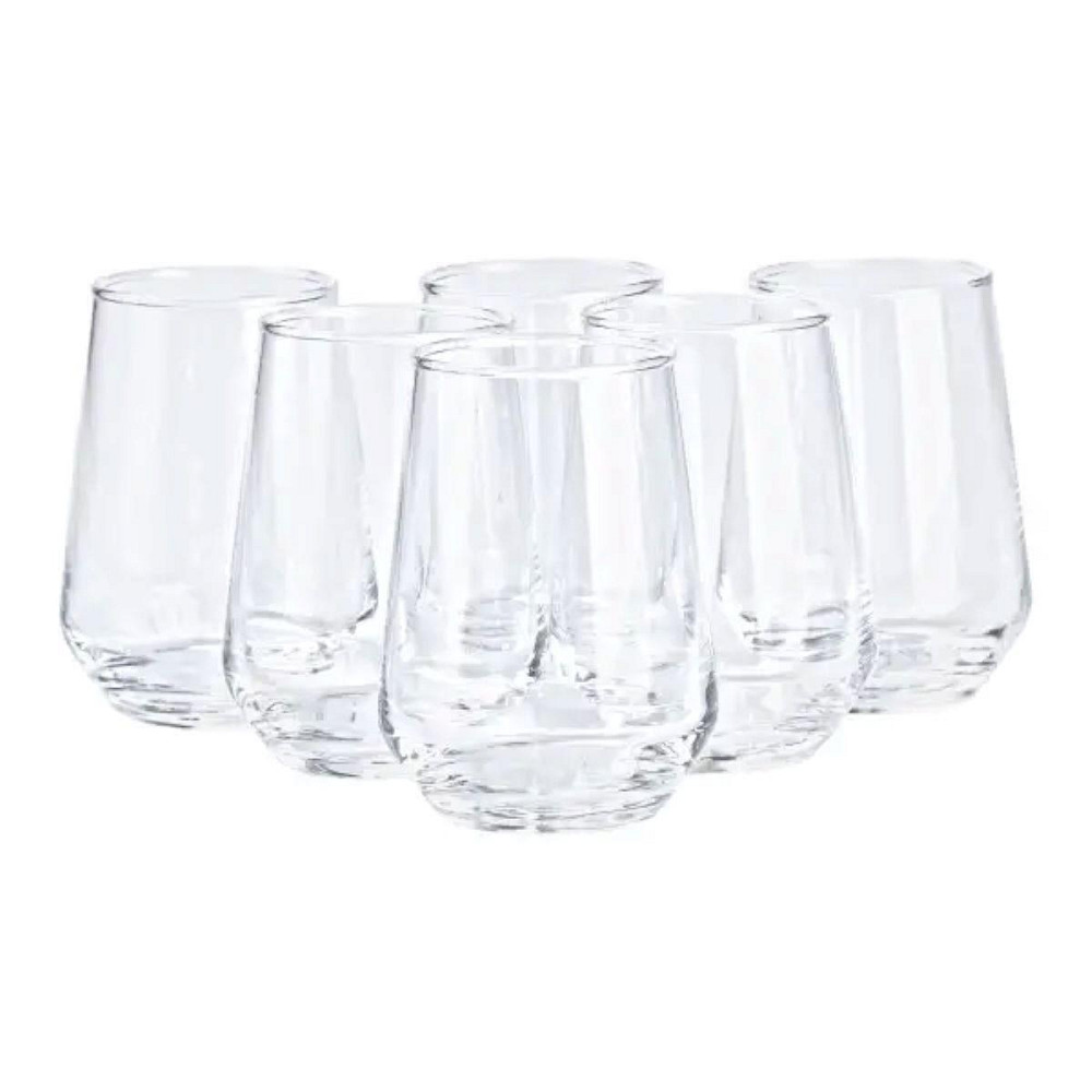 Набір склянок 6 штук по 390 мл скляний прозорий HP558 Київ - фото 3