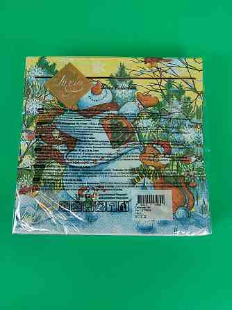 Салфетки бумажнае новогодние(ЗЗхЗЗ, 18шт)