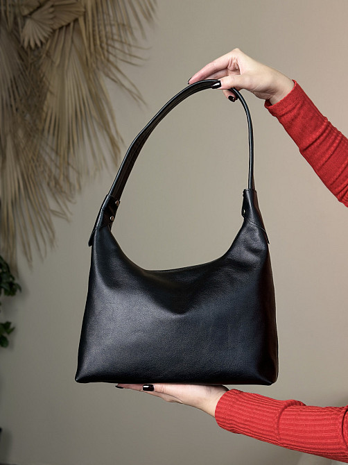 Сумка тоут жіноча шкіряна велика Юта Бежева 28*30*12 см, сумка шопер бежева стильна з кишенямиMasterSem Київ - фото 7