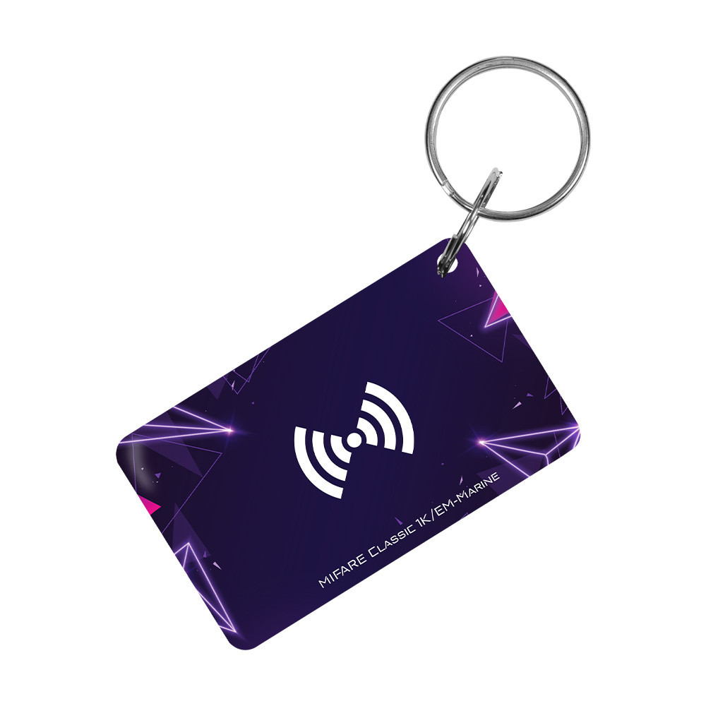 Ключ-брелок EM-Marine+Mifare Trinix Proximity-key EM+MF epoxy прямокутний 30*50 мм фіолетовий (69-00058) Київ - фото 1