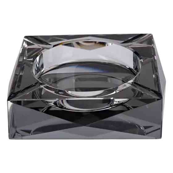 Квадратная стеклянная пепельница серая 13х13 см Киев