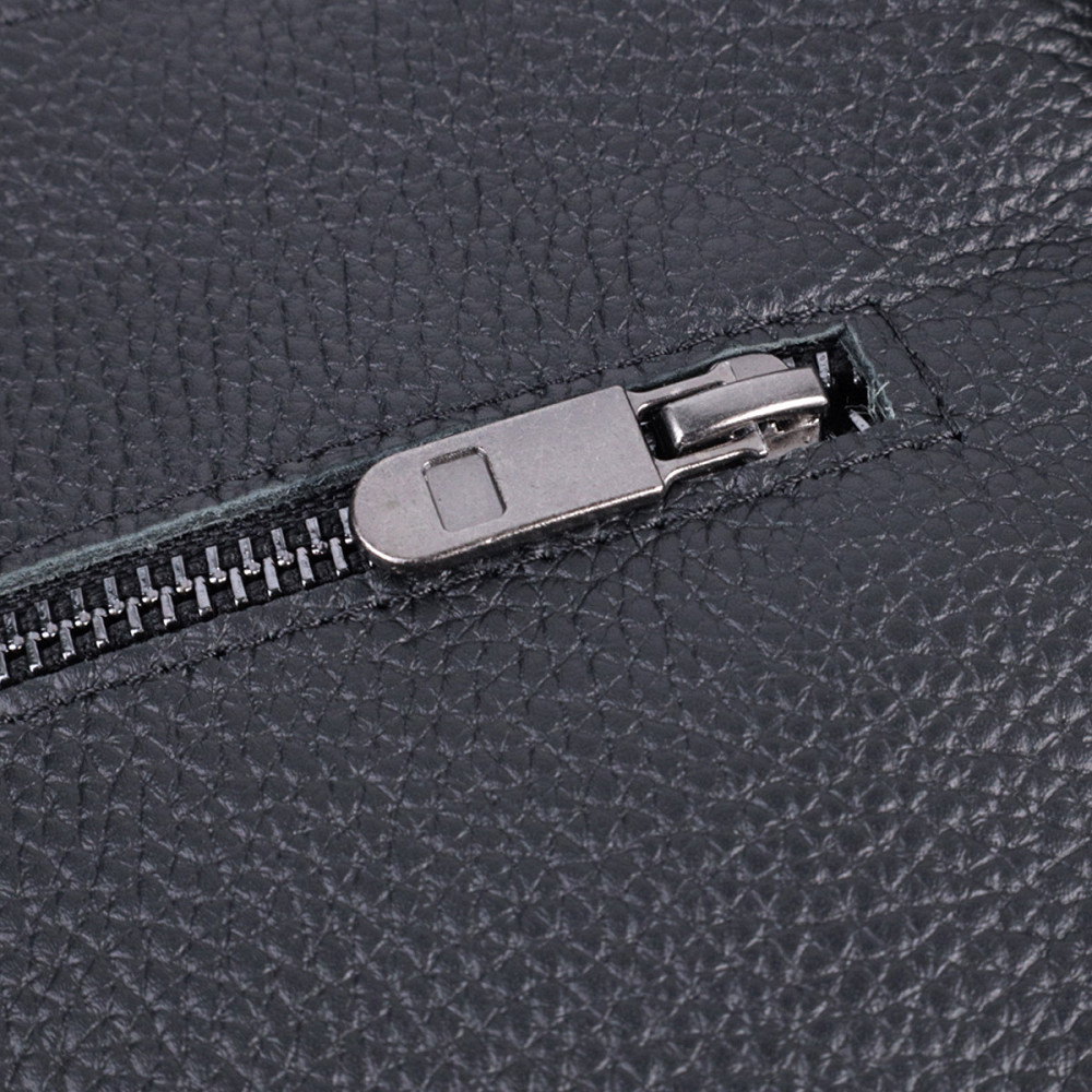 Тонка сумка для чоловіків через плече з натуральної шкіри Shvigel 22850 Чорна Київ - фото 5