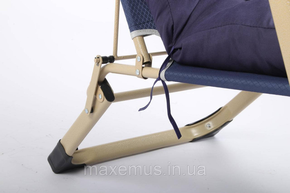 Раскладное кресло шезлонг туристический Bonro 178 см Садовый лежак пляжный шезлонг + подушка синий Мостиська - фото 7