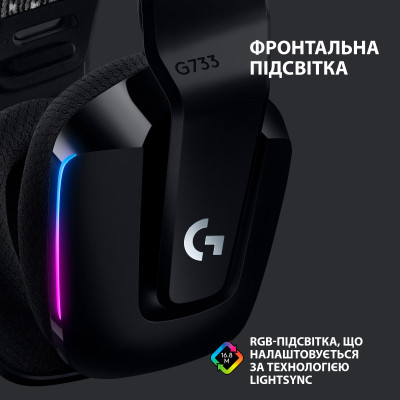 Навушники Logitech G733 Lightspeed Wireless RGB Gaming Headset Black (981-000864) Вінниця - фото 6