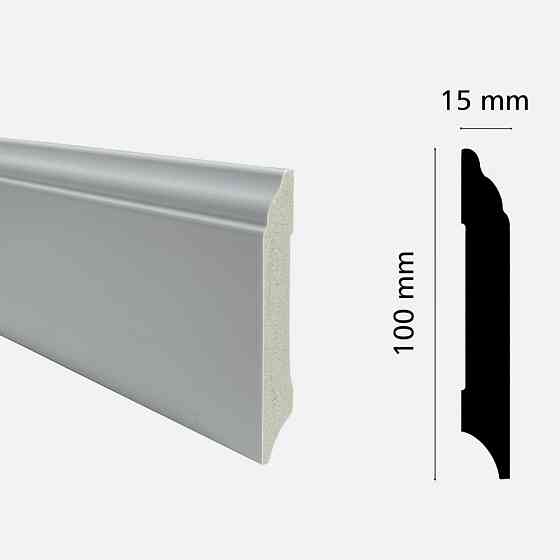 Плінтус з дюрополімеру GRANT DECO DSK-10015-1 (100 мм*15 мм) 2,4 м Киев
