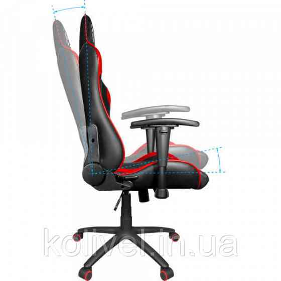 Крісло ігрове Defender Devastator CT-365, 50мм PU, Клас 4, Black/Red (64365) Київ