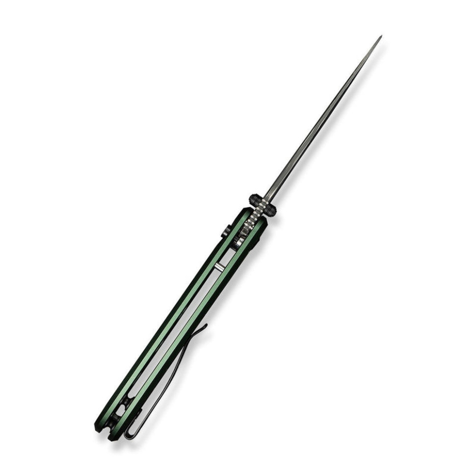 Нож складной туристический Civvi Hyperpulse, (8.9 см) Damascus / Aluminum темно-зеленый Киев - изображение 7