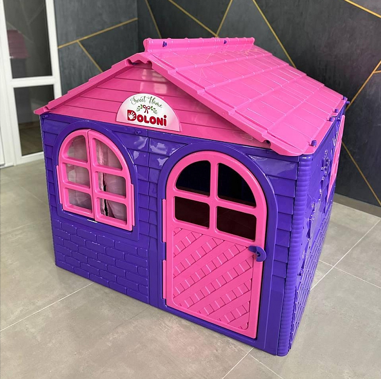 Ігровий будиночок для дітей Doloni середній 130х120х130см (Фіолетово-рожевий) Київ - фото 2