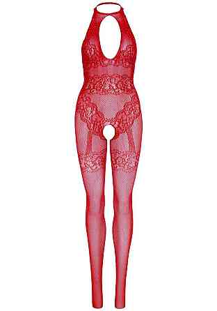 Бодістокінг Leg Avenue Rhinestone Lace and Net, One Size, червоний, зі стразами, відкритий доступ Sex Aura Київ