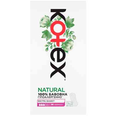 Ежедневные прокладки Kotex Natural Normal+ 36 шт. (5029053548975) Винница