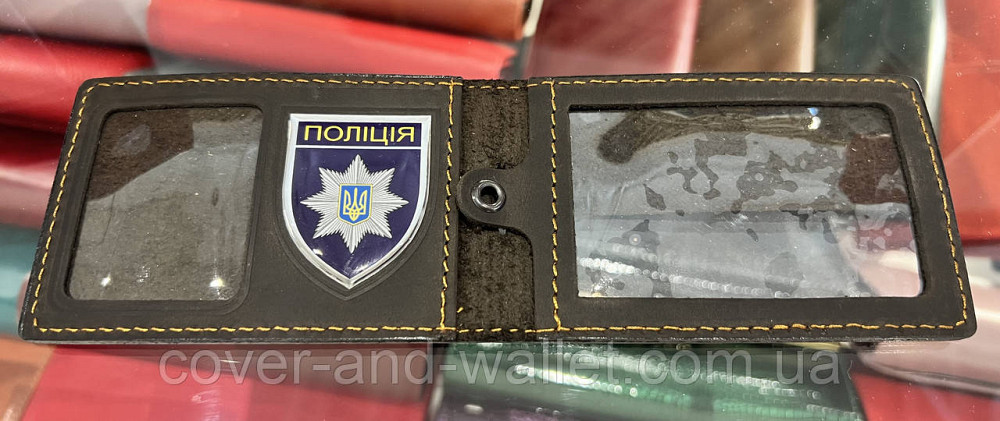 Горизонтальная обложка на удостоверение НПУ (Национальная полиция Украины) с шевроном Киев - изображение 3