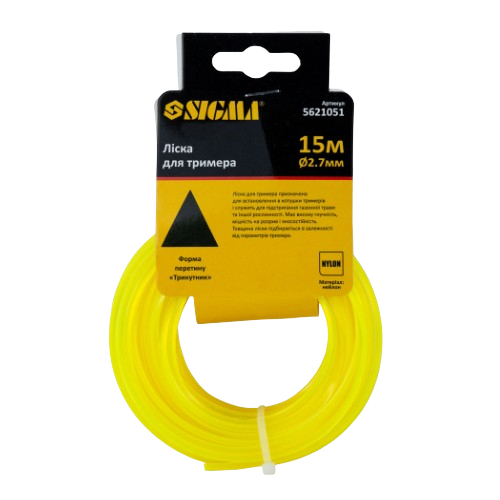 Ліска для тримера d2,7мм 15м зріз/трикутник SIGMA Житомир - фото 3