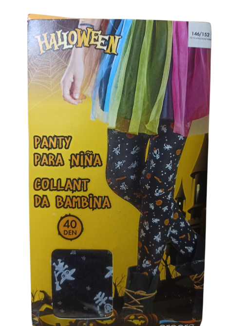 Дитячі колготки с принтом Хелловін 40 den 146-152 на 10-12 років чорний Київ - фото 4