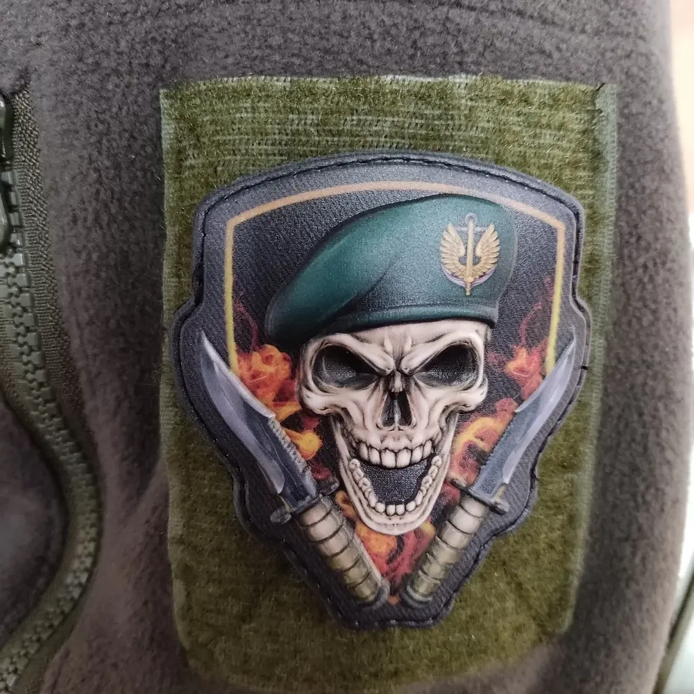 Патч / шеврон Череп у  береті  Морська піхота об'ємний Запоріжжя - фото 2
