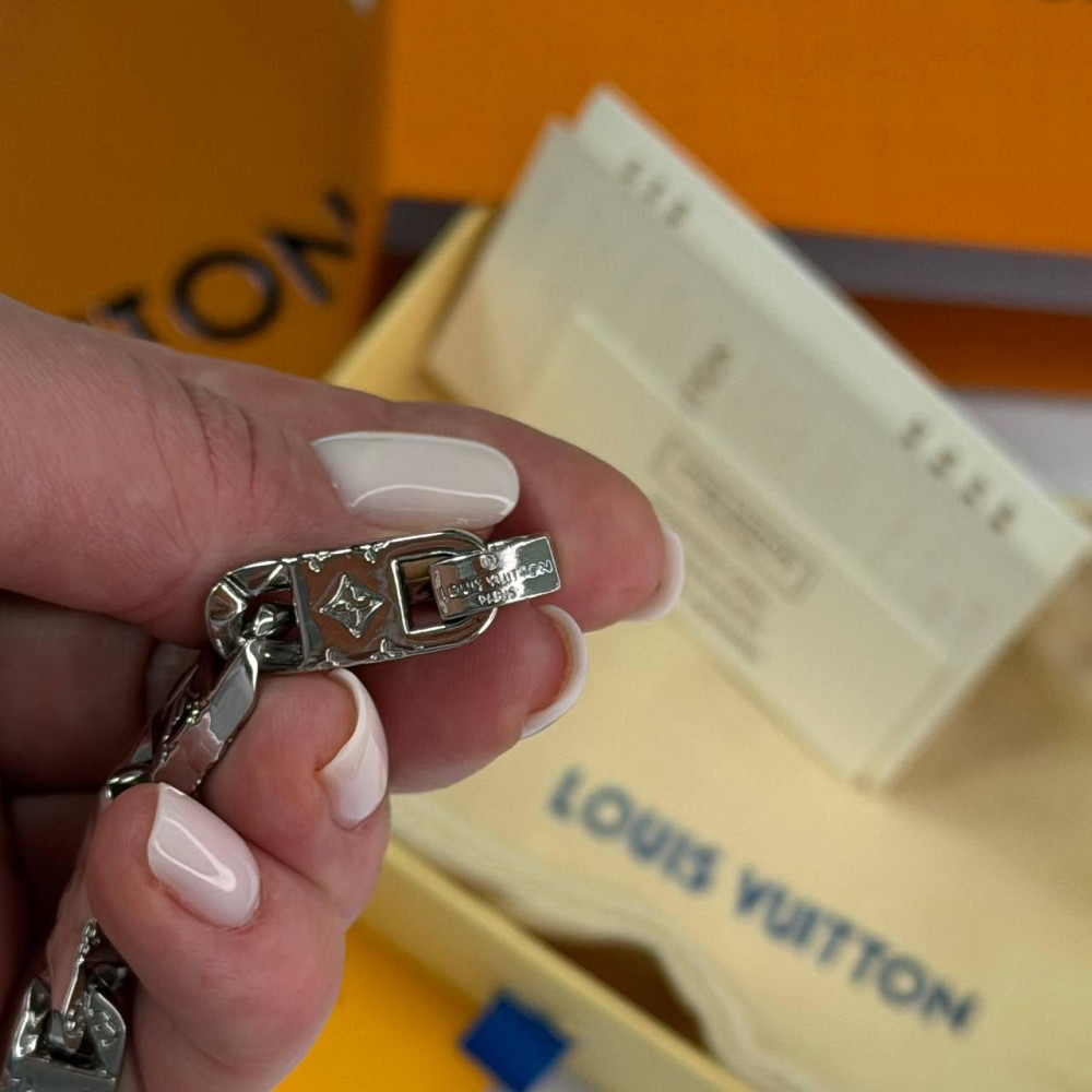 Мужской брендовый браслет Lv, ЛВ (20205) silver Киев - изображение 5