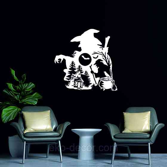 Декоративное настенное Панно «Хеллоуин», Декор на стену 90*90 см, Белый Киев