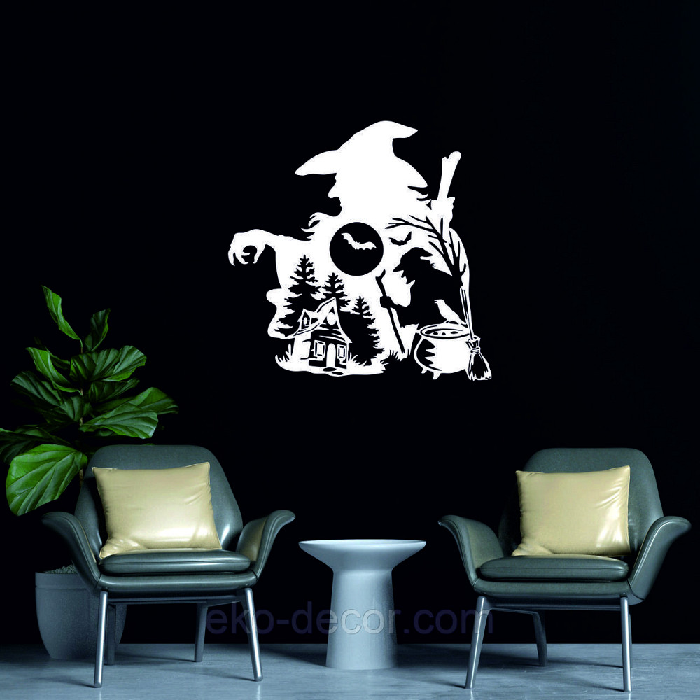 Декоративное настенное Панно «Хеллоуин», Декор на стену 90*90 см, Белый Киев - изображение 3