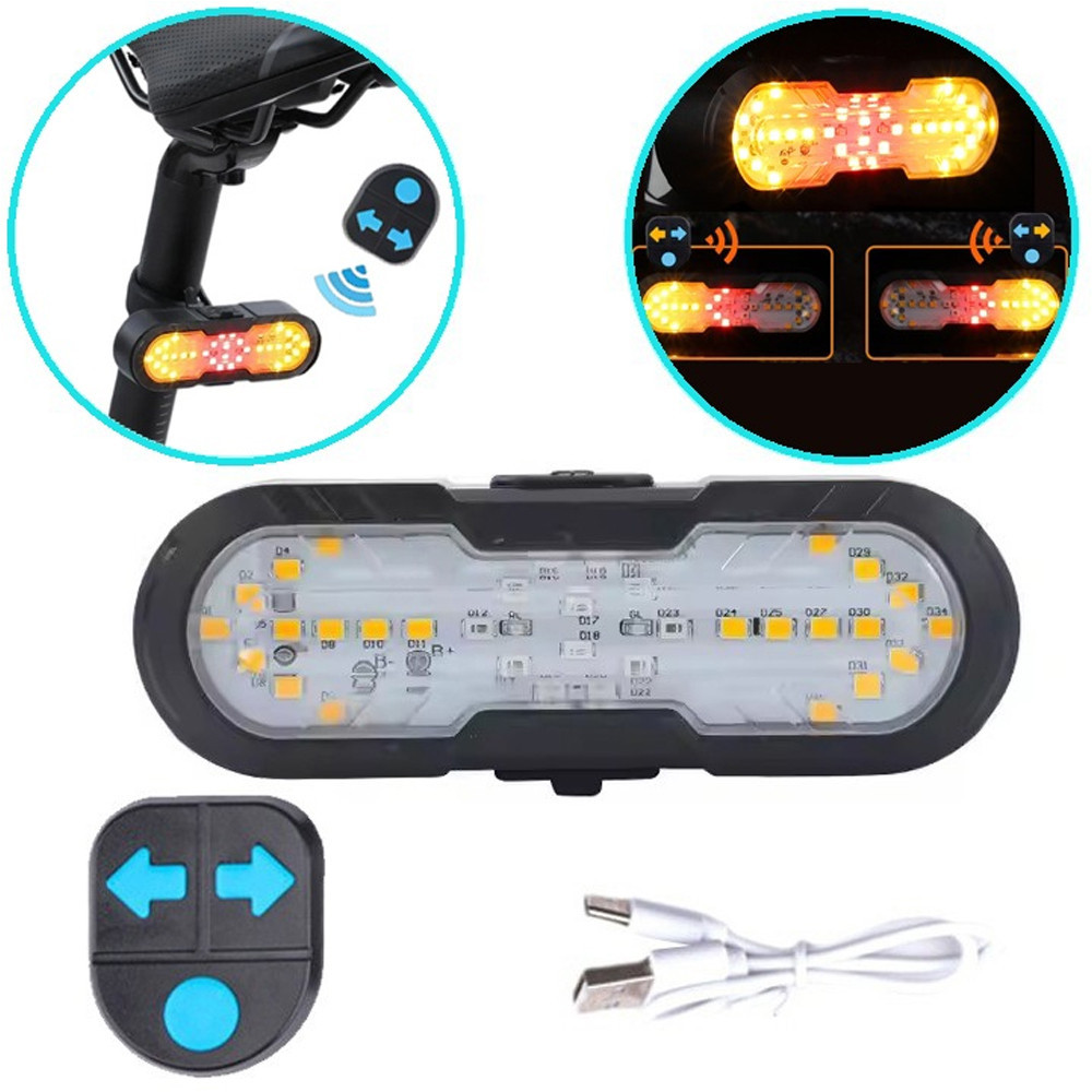 Велоліхтар з поворотами,+ Пульт,USB,CYGM-2229 STOP SBR Київ - фото 5