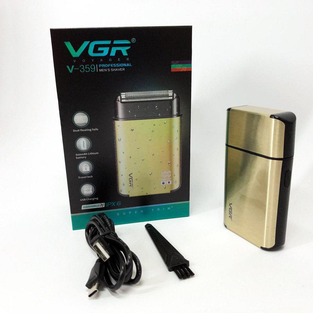 Чоловіча електрична акумуляторна електробритва VGR, Портативна чоловіча бритва на акумуляторі SH-40 Львів - фото 4