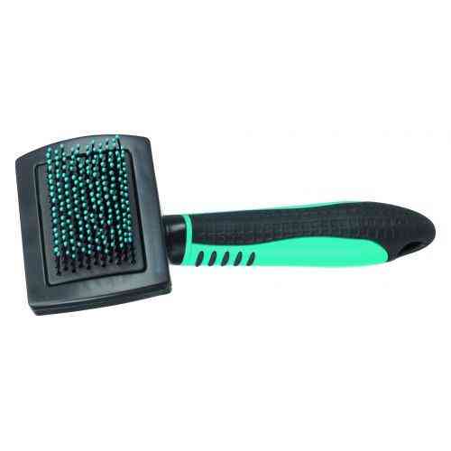 Щітка-пуходерка Trixie з пластиковою ручкою та захисними кульками, 7х16 см Київ