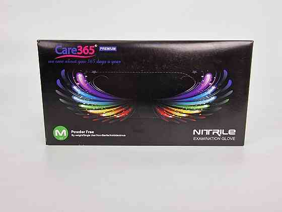 Рукавиці Нітрил Чорні (100 шт.) розмір М "CARE 365" (1 пачка) Харків