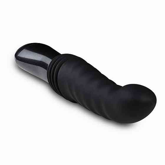 Пульсатор Blush Temptasia – Lazarus Thrusting Dildo – Black, ребристый ствол, 3 скорости Sex Aura Киев