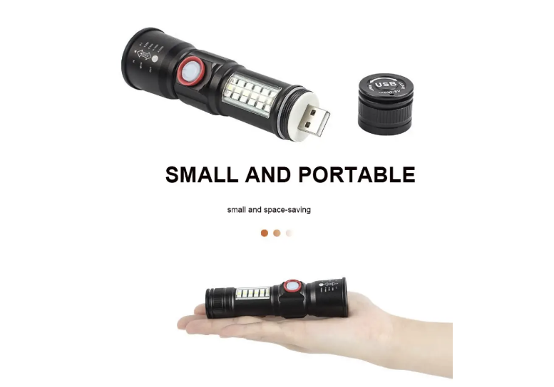 Ручной фонарь SY-1903C-P50+SMD+RGB, Li-Ion аккум. ЗУ USB, zoom Днепр - изображение 2