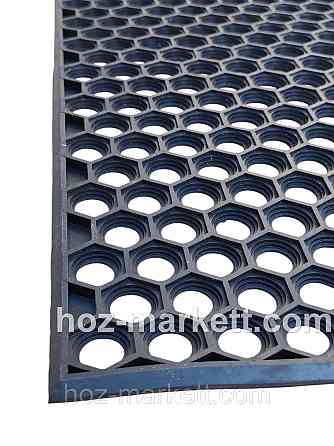 Килимок 75х45х0.9 см гумовий брудозахисний сота чорний Харків