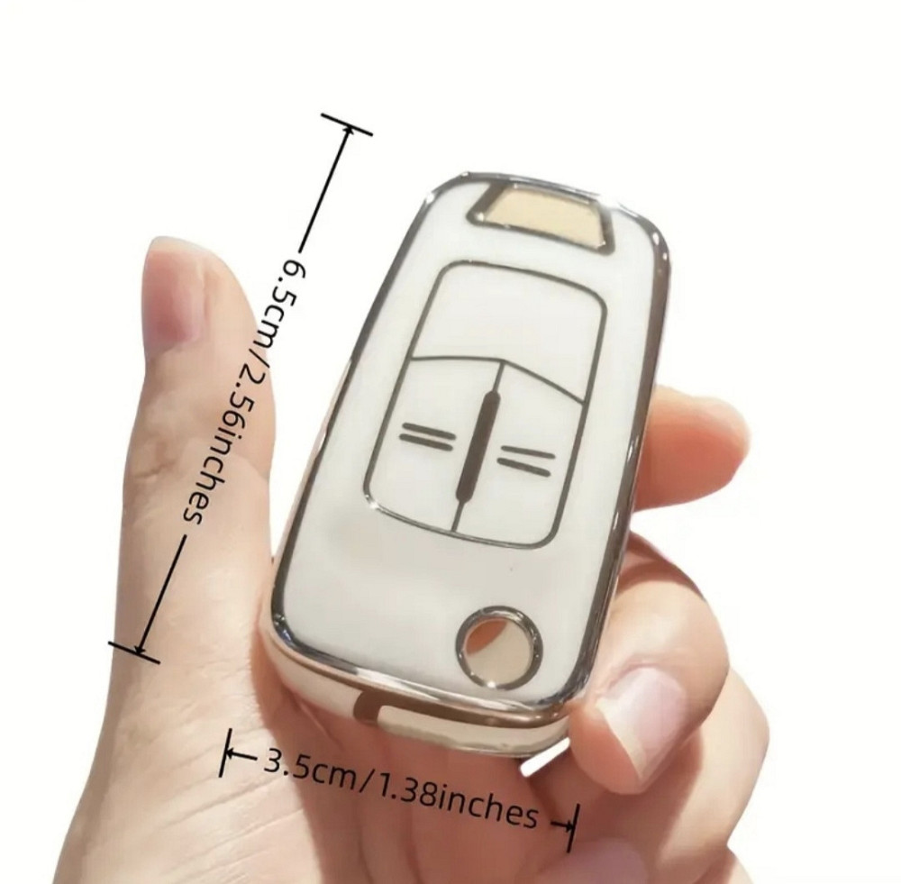 Захисний чохол для автомобільного ключа Opel 2 кнопки Білий Смела - изображение 3