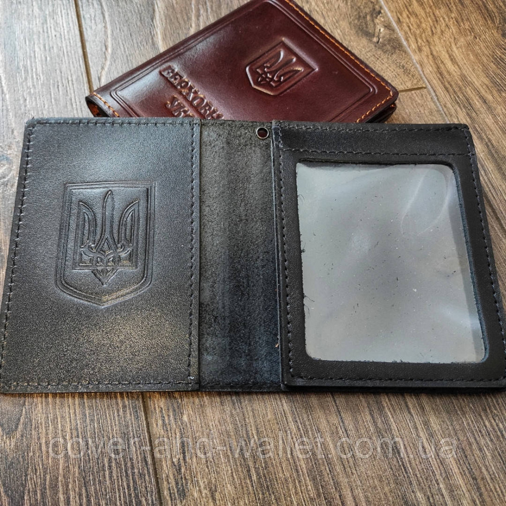 Шкіряна обкладинка Верховна Рада України чорного кольору Київ - фото 2
