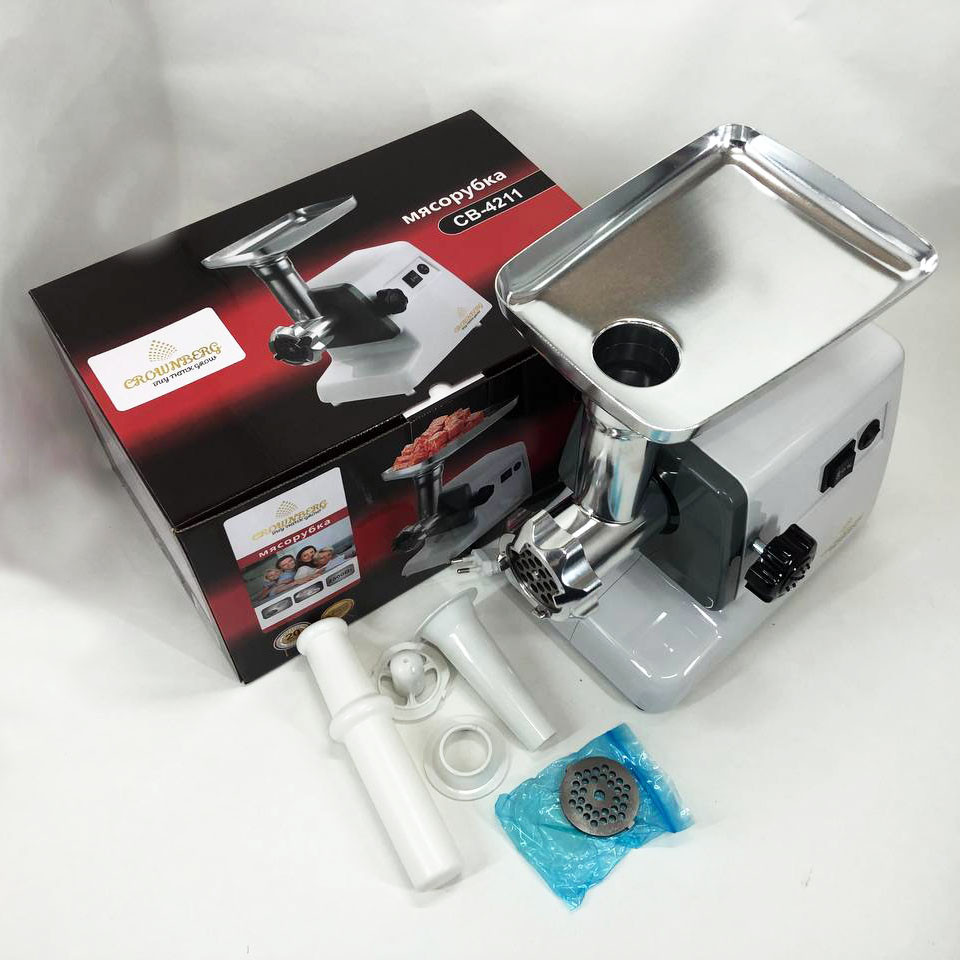 Топ мясорубок Crownberg CB-4211 2500Вт, Портативная мясорубка для кухни, Электромясорубка помощница OT-92 Львов - изображение 18