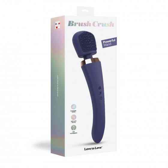 Вібромасажер з силіконовою щіточкою Love to Love Brush Crush – Midnight Indigo Sex Aura Київ