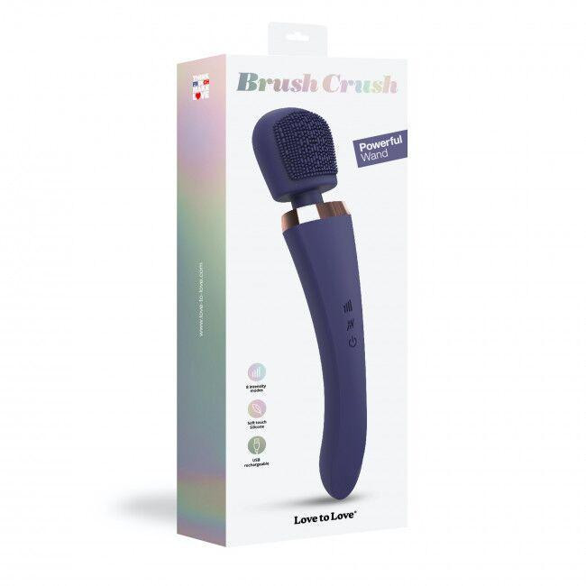 Вібромасажер з силіконовою щіточкою Love to Love Brush Crush – Midnight Indigo Sex Aura Київ - фото 6